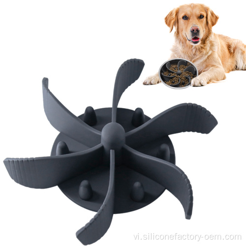 Nâng cấp con chó chậm thức ăn silicone pet bát